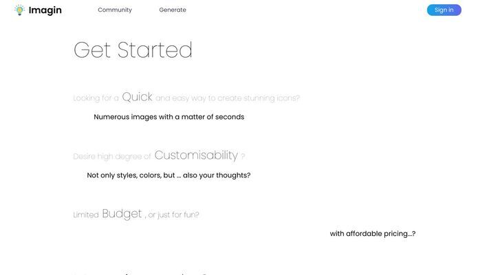 Imagin - AI Powered Icon Generation