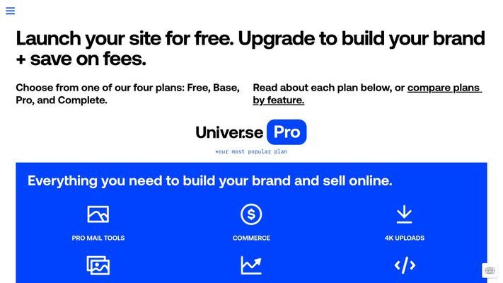 Design sites with no code | Universe Website Builder