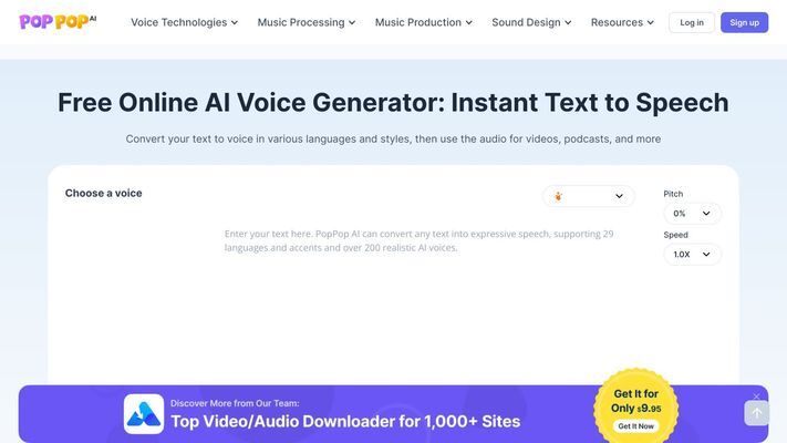 AI Text to Speech Generator