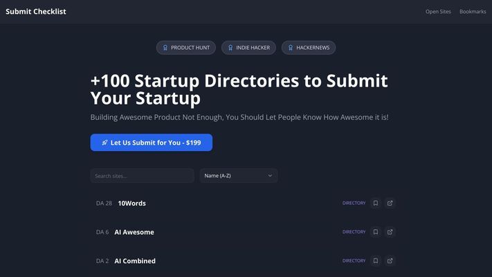 Submit Checklist