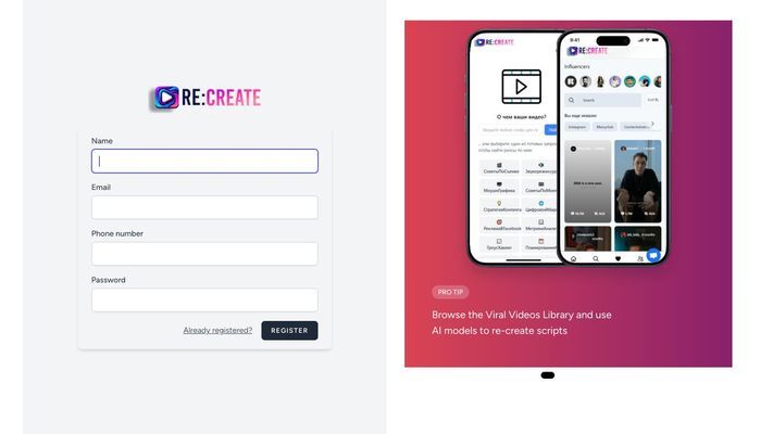 RE:Create videos with AI