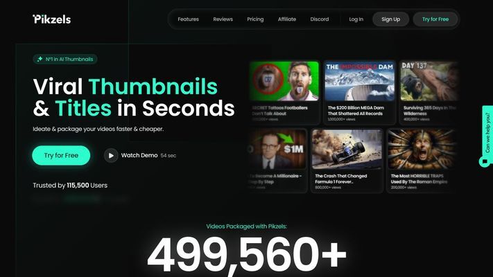 Pikzels - Viral Thumbnails & Titles in Seconds