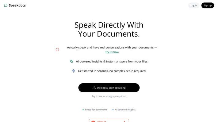 SpeakDocs - Intelligent conversations, Instant insights