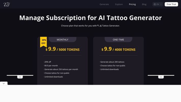 Free AI Tattoo Generator - Design Your Tattoo Online by Advanced AI