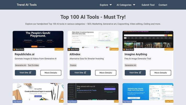 Trend AI Tools - Best AI Tools For Any Task