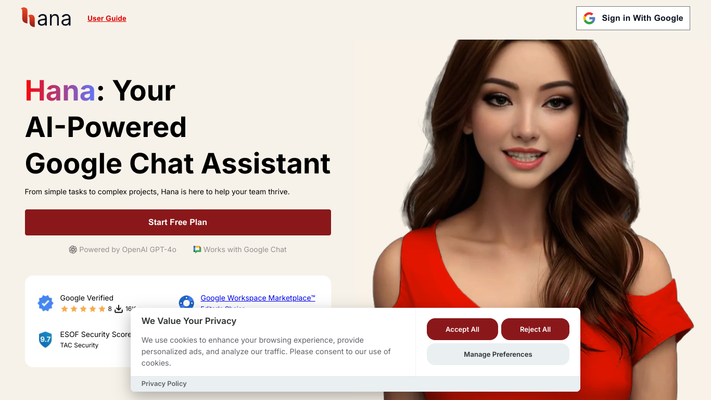 Hana: Your AI-Powered Google Chat Assistant