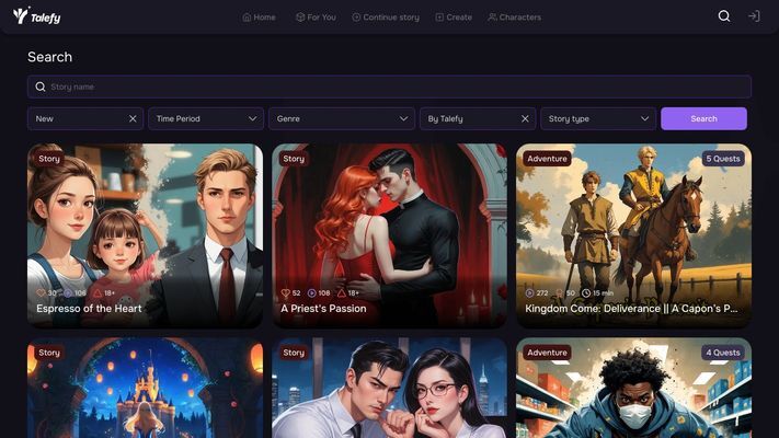 Best AI Story Generator - Create Interactive Stories Online | Talefy