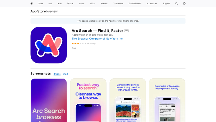 ‎Arc Search — Find it, Faster