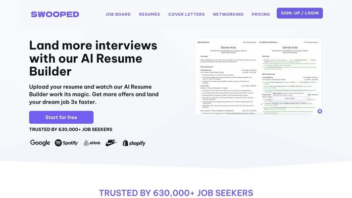 Land your dream job 3 times faster | Swooped