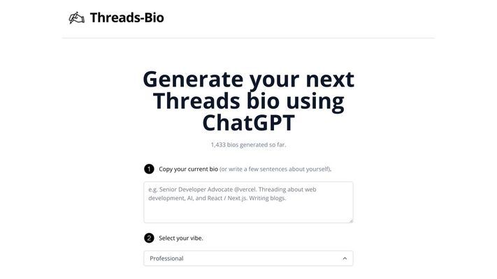 Threads Bio Generator