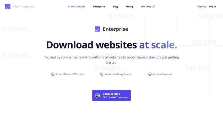 Web Transpose API