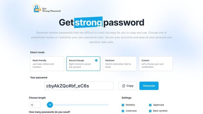 Get Strong Password