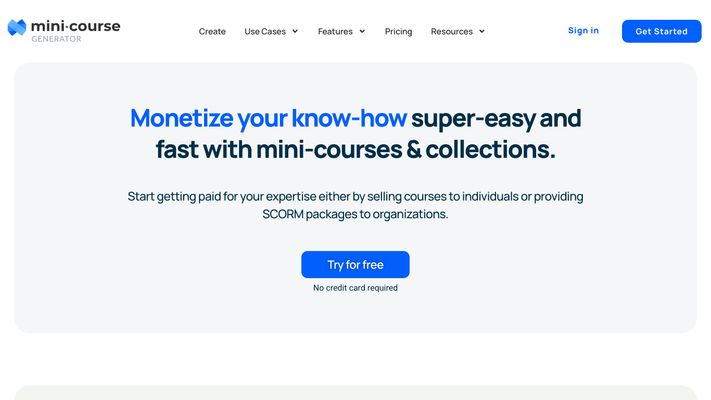 Generate Mini Courses with Great Simplicity and AI Course Creator