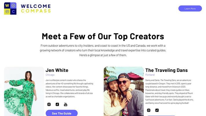 Welcome Compass - Meaningful experiences from people you trust
