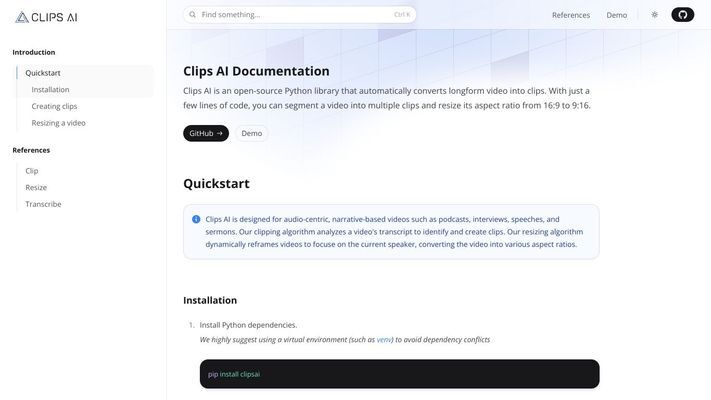 Clips AI | AI Video Repurposing for Developers