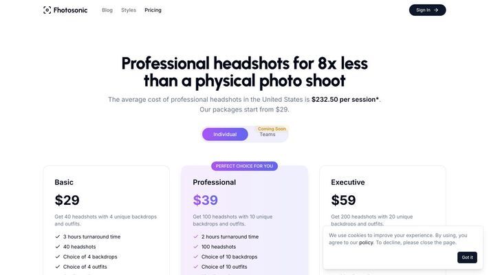 Fun & Pro AI Headshots Generator