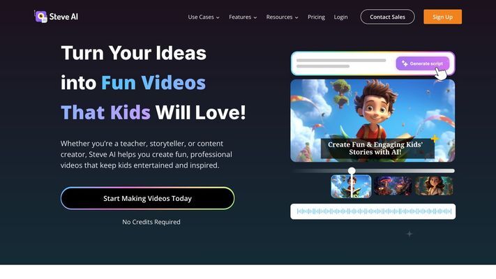 Create Stunning AI Videos in Minutes | Steve AI Video Generator