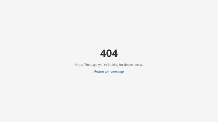 404 - Page Not Found