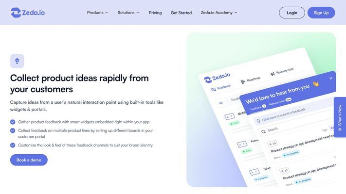Voice of Customer led AI Product Management Software - Zeda.io