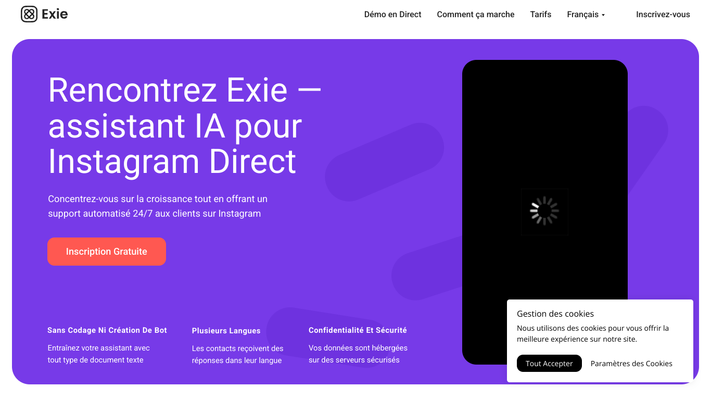 Exie – the first eCom
AI-powered assistant
for Instagram Direct