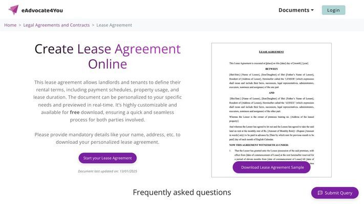 eAdvocate4You | Create personalised Agreements, Contracts and Affidavits online for FREE