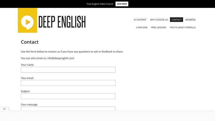 Homepage – Deep English