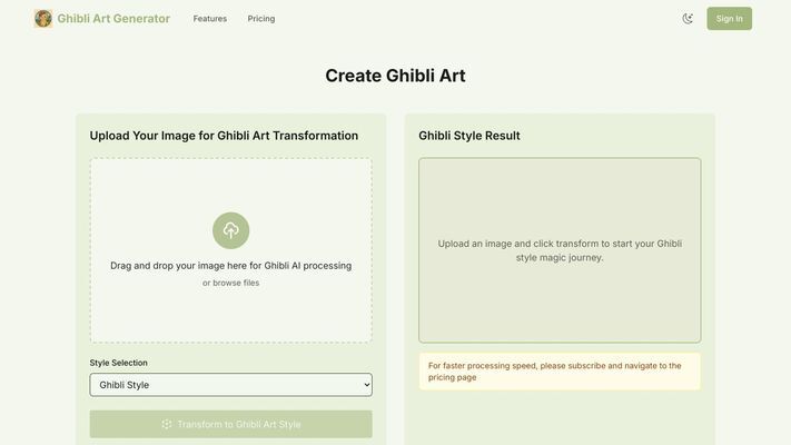 Ghibli Art Generator