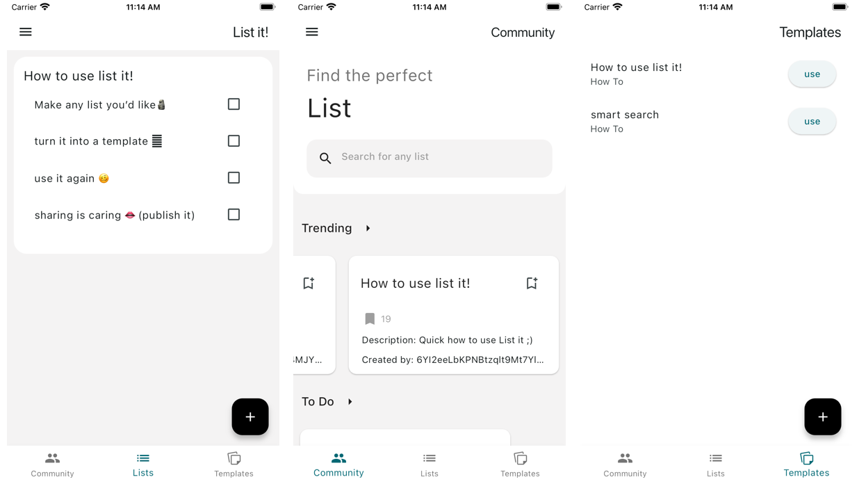Mergeek发布了精选产品List it - A Flock App