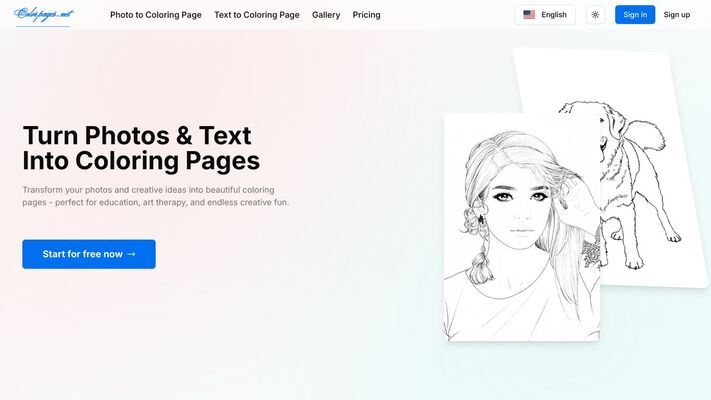 AI Coloring Pages: Turn Photos & Text Into Coloring Pages | Free Online Generator