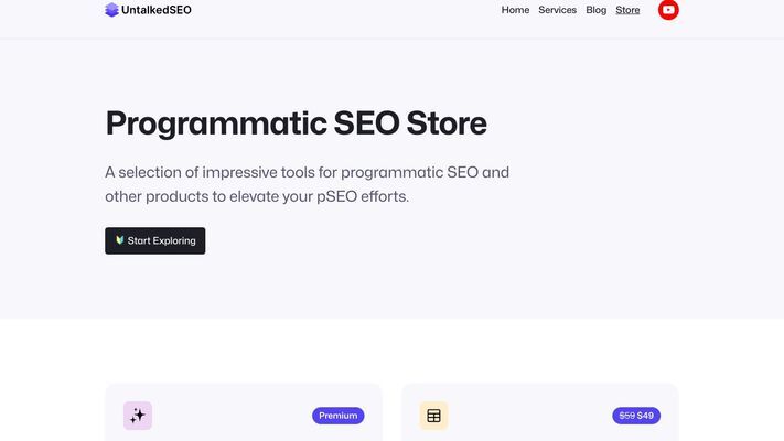 Programmatic SEO pSEO Store | UntalkedSEO