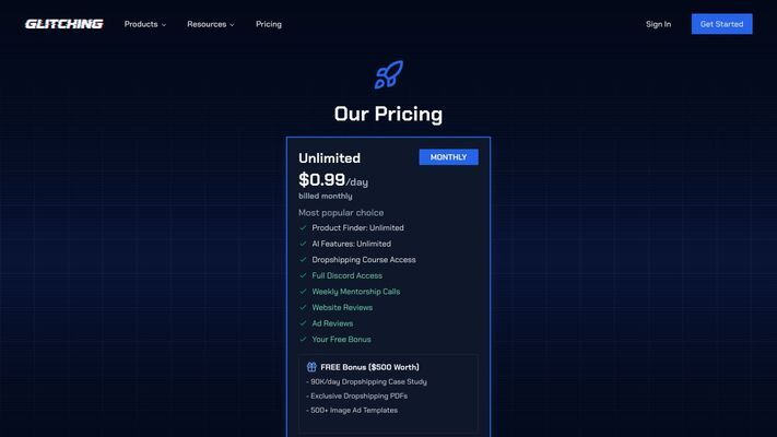 Glitching AI - The Ultimate AI Dropshipping Tool