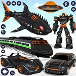 Shark Robot Car Transform Game图标