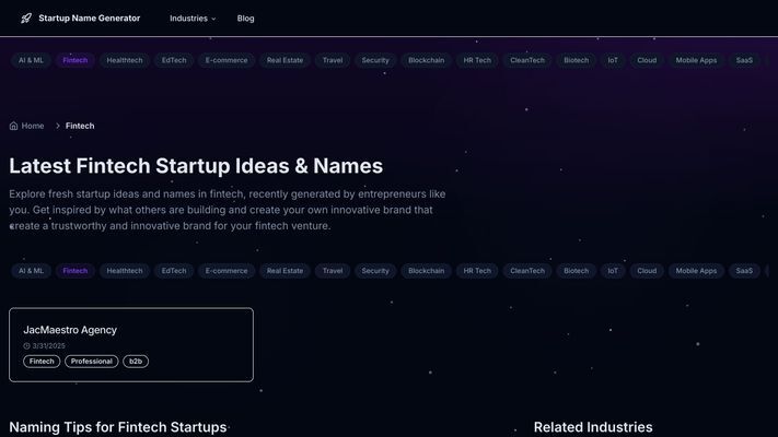 Startup Name Generator