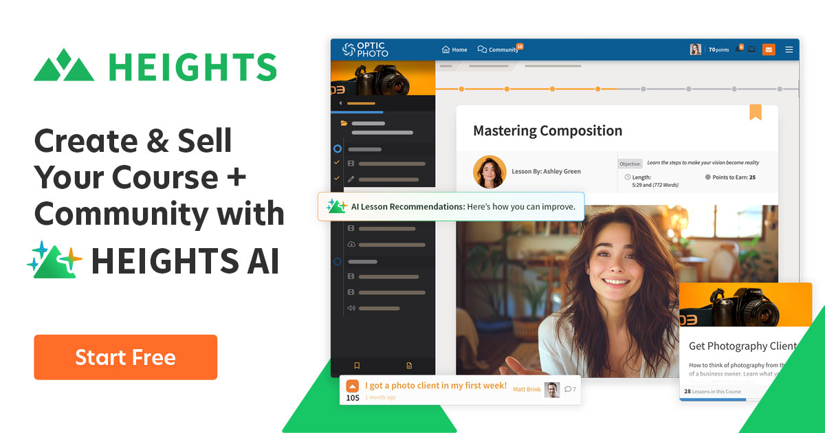 AI Online Course Creation and Community Software - Heights Platform