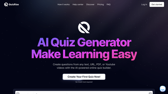 Generate & Share Quizzes with AI | QuizRise.com